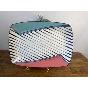 Dorothy Hafner‎ Rosenthal Flash Platter Memphis Postmodern Studio Line Signed